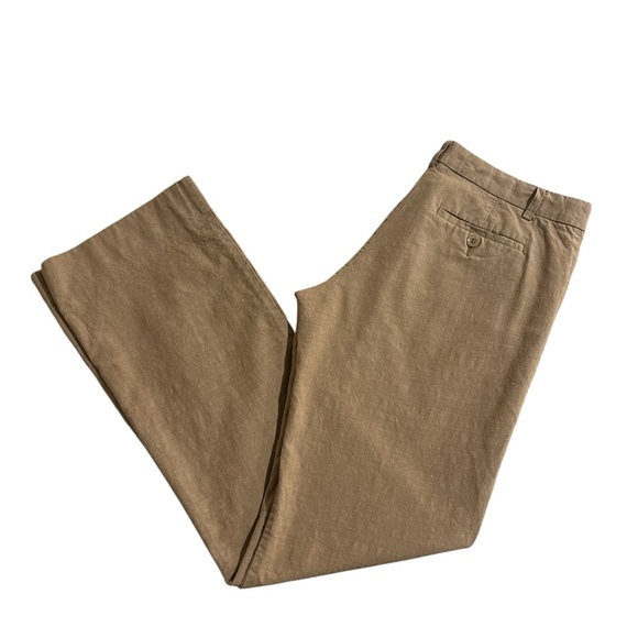 The Limited Tan Straight Leg Pants Cotton Twill - Picture 4 of 7